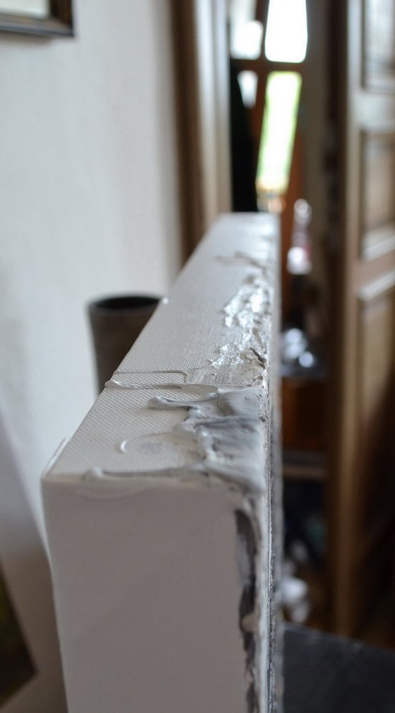 Coffee Break - abstract mixed media stillife