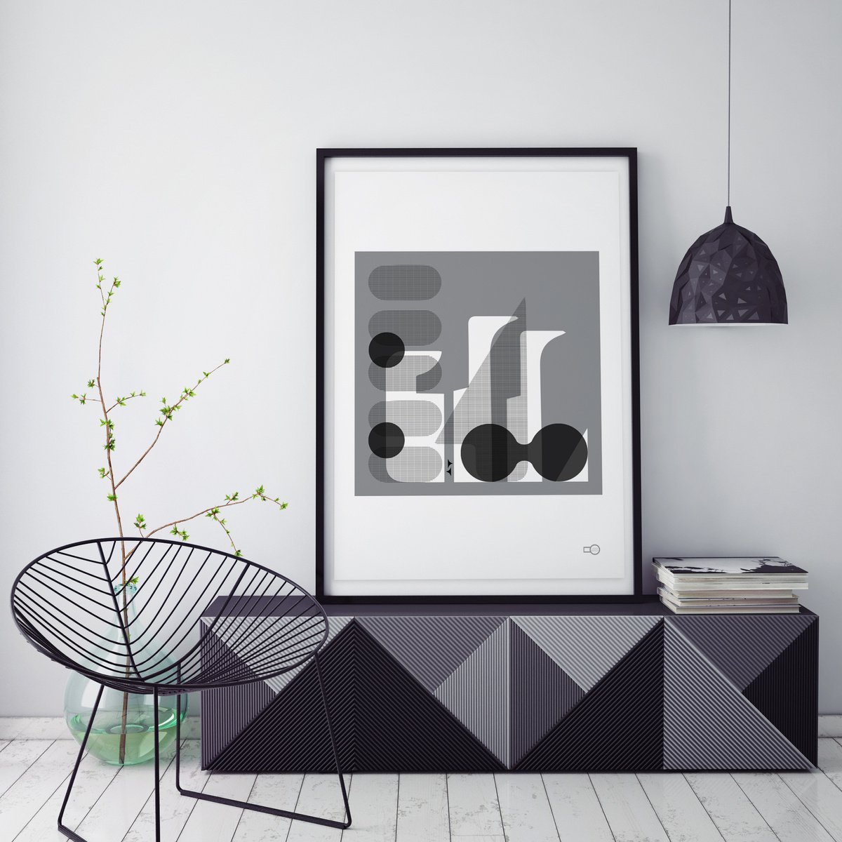 Geometric Abstract Giclee Print By Leigh Bagley, 28 X 39", 40, Original Artwork