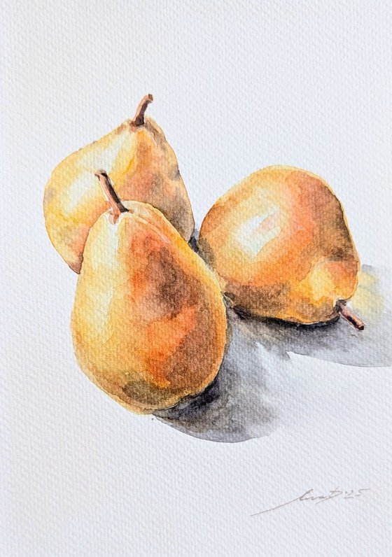 "trio of pears"