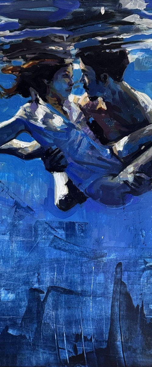 Kiss in Blue by Marco  Ortolan