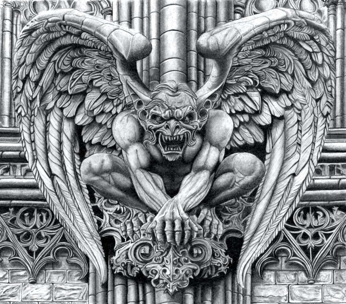 Photorealistic Cityscapes Pencil Drawing By Paul Stowe, 14 X 12", Grotesque, Original Artwork