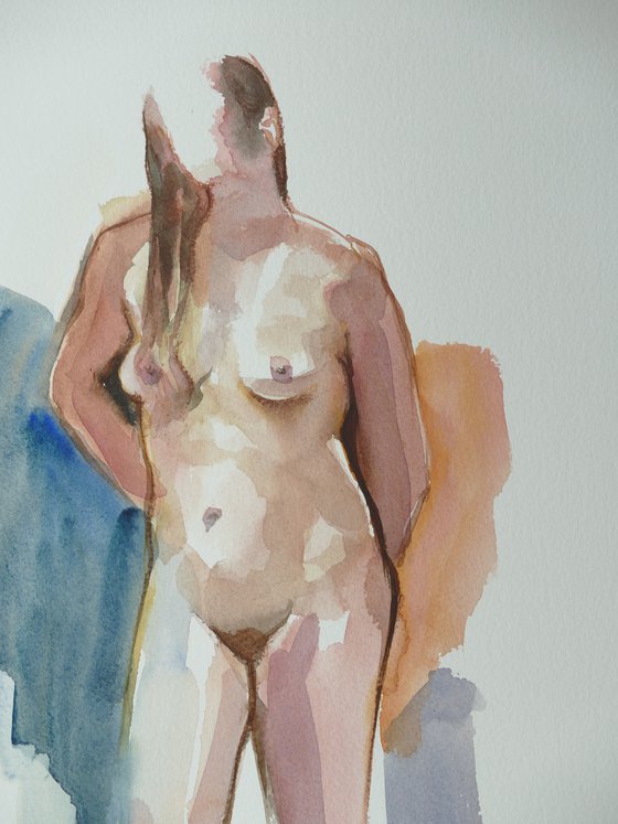 Standing female nude