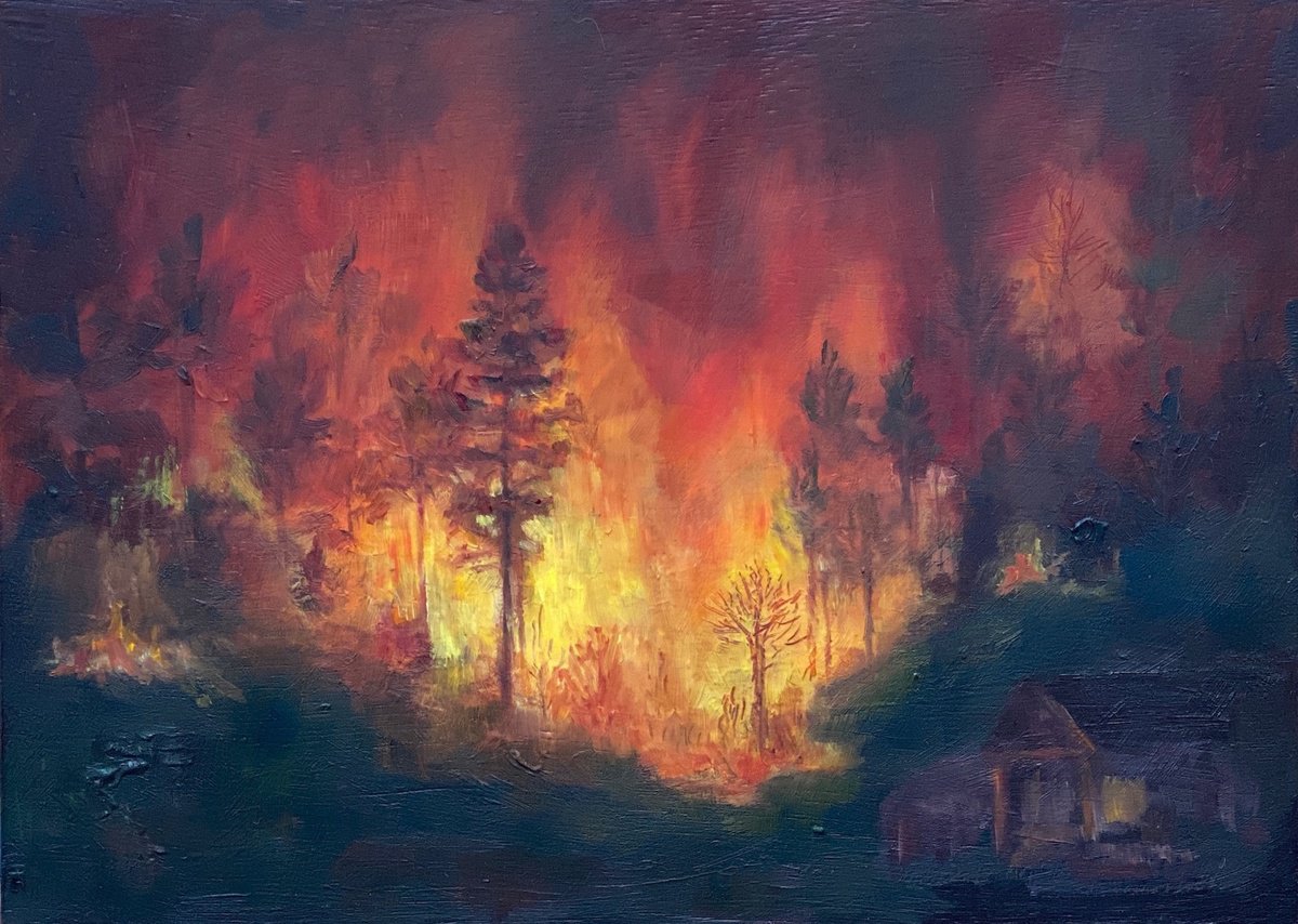 Wildfires (Ii) By Diana Sandetskaya, 11 X 9, Artwork For Sale On Artfinder