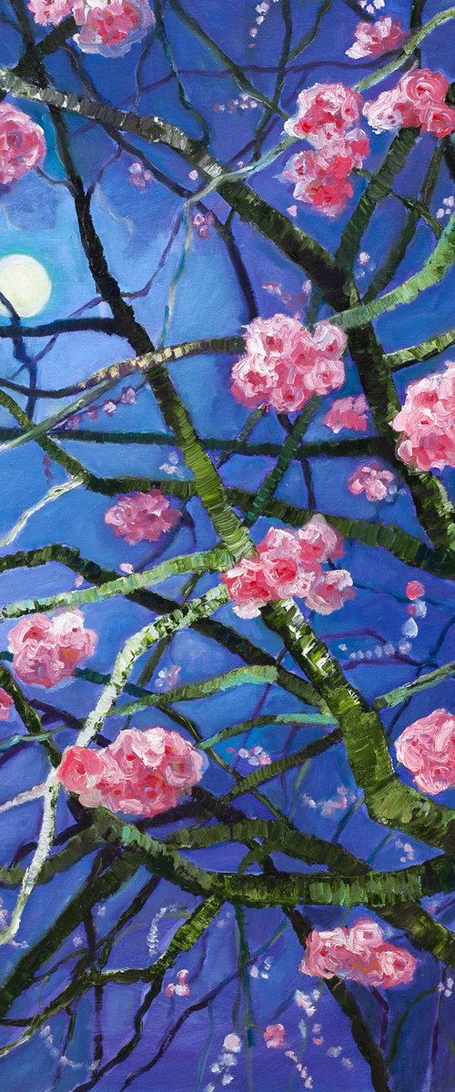 Moonlit Blossoms by Liudmila Pisliakova