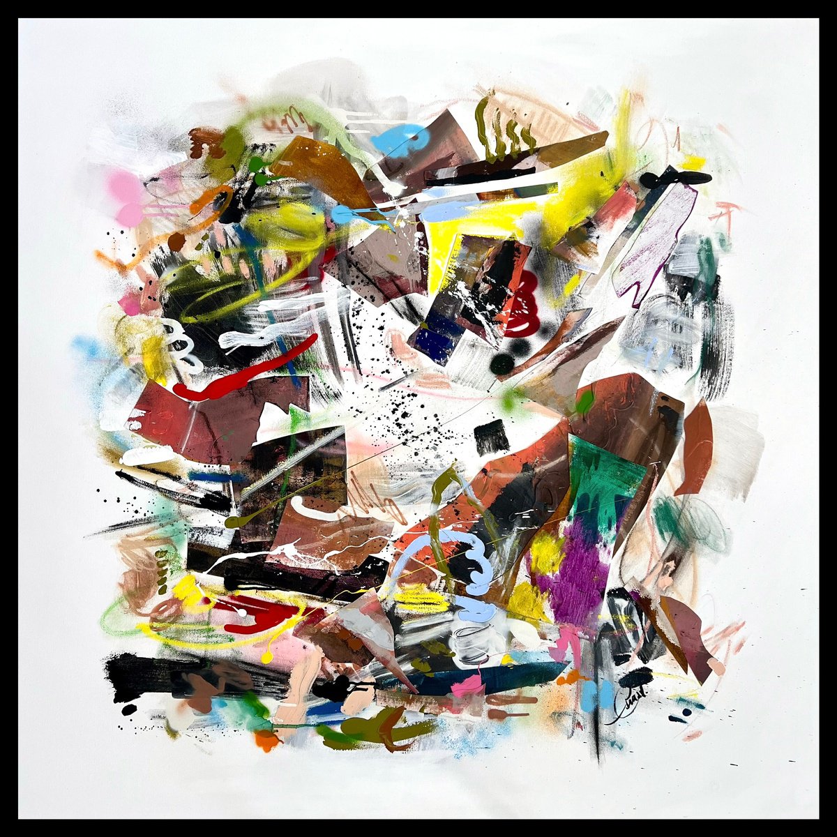 Abstract Painting By Maria Esmar, 54 X 54", Let