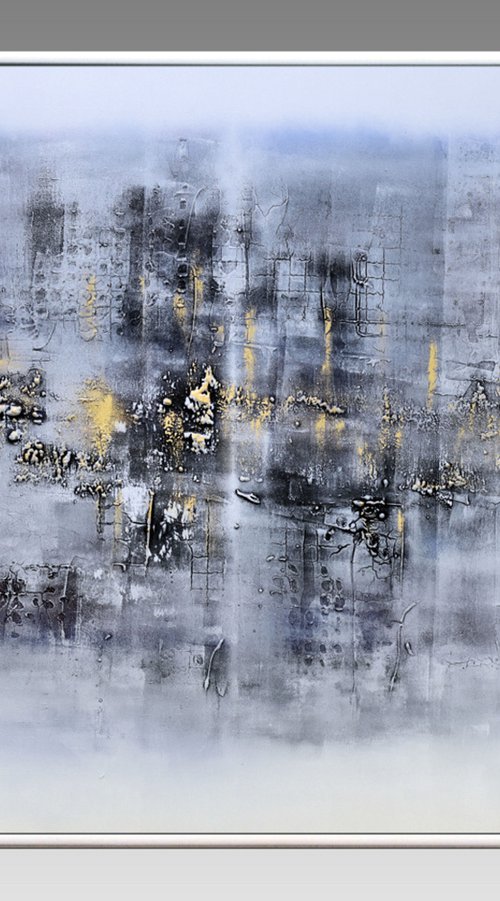 Unspoken Words  - Abstract Art - Acrylic Painting - Canvas Art - Framed Painting - Abstract Painting - Industrial Art by Edelgard Schroer