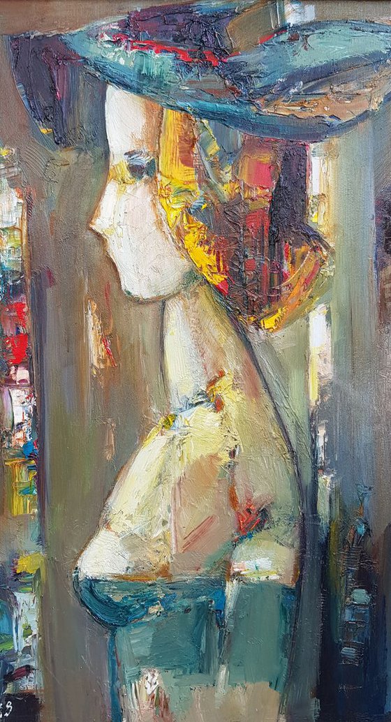 Portrait(42x58cm, oil painting, ready to hang)