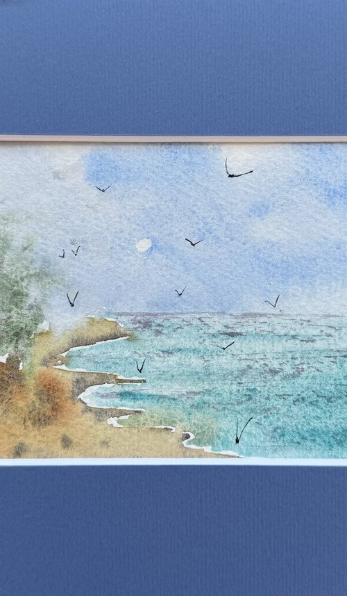 Plain air miniature seascape by Yuliia Sharapova