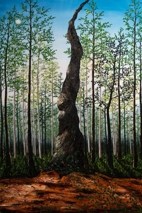 Sculptural Twisted Tree.