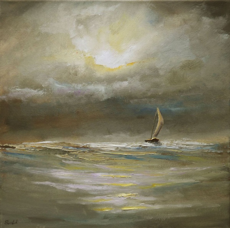 Boat In The Storm 2 Oil Painting By Evald Artfinder