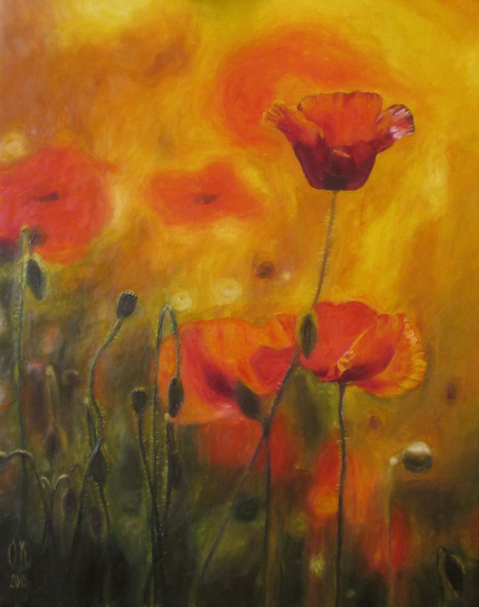 Magical Garden Oil Painting By Olga Knezevic Artfinder