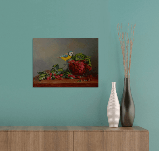 Blueberry and raspberry