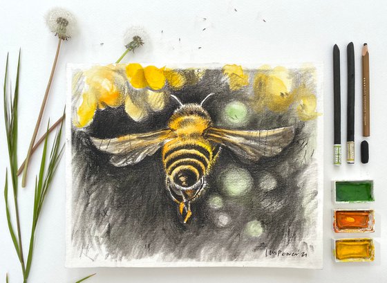 Charcoal Honey Bee