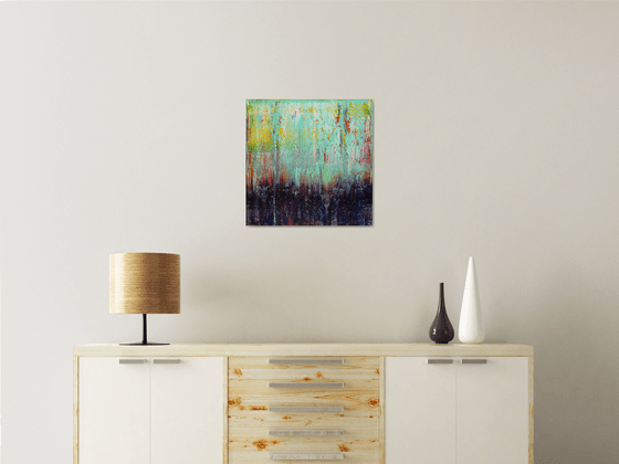 50x50 cm | 19,5x19,5″ Abstract Landscape Painting Original oil painting Canvas art