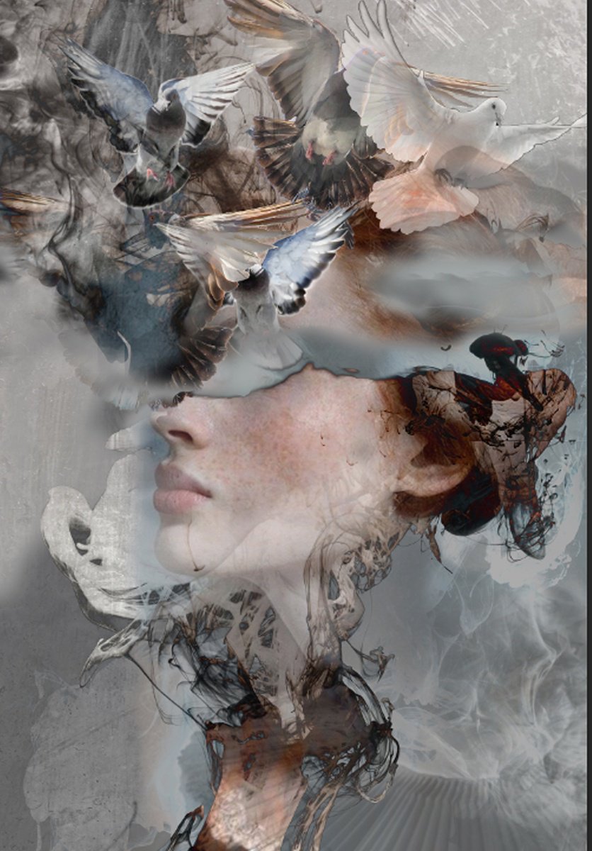 Photorealistic Animal Photograph By Anna Sidi-Yacoub, 31 X 47, Birds Iv, Original Artwork