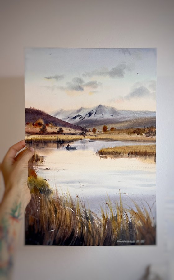 Reflections in a quiet lake