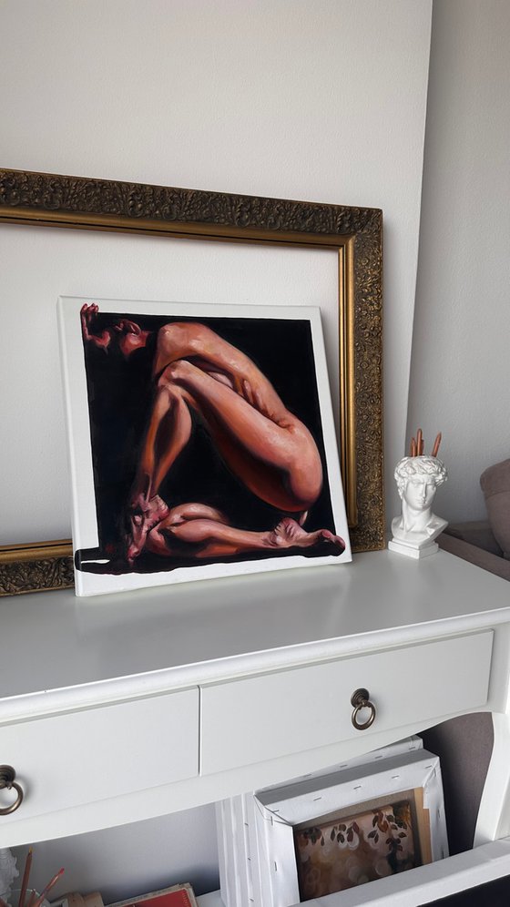 Within Myself -  Female Nude in Black Space