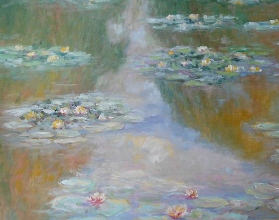 Replica of Monet's water lilies