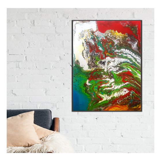 Fluid Acrylic Art Sale, Original Modern Art, Modern Wall Art, abstract colorful art, colorful abstract painting, abstract colorful art