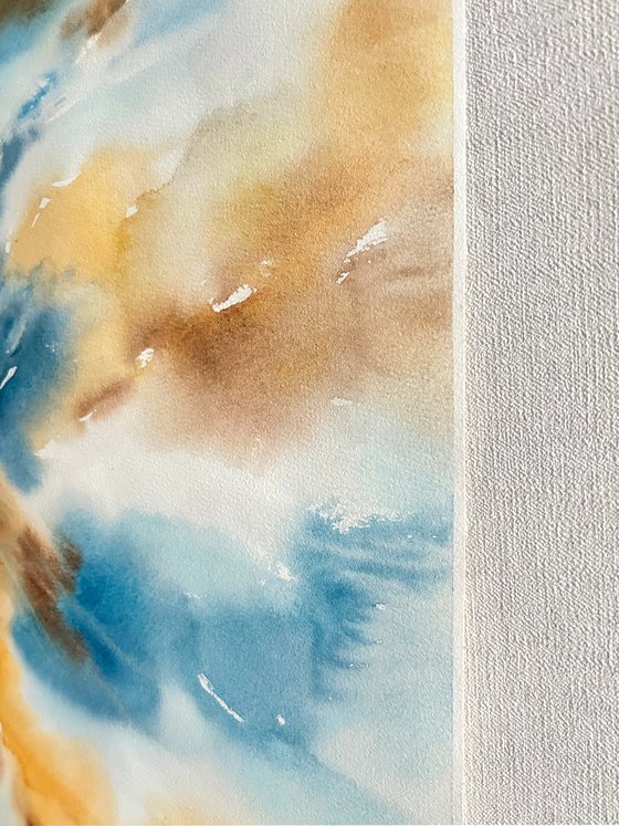Abstract flowers diptych