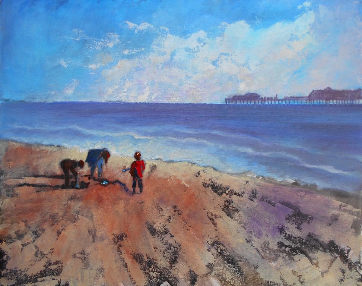 Southwold Beach - Half Term by Mary Kemp
