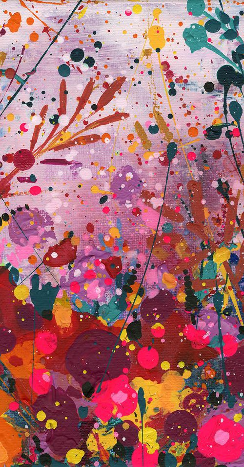 Garden Bliss -  Abstract Flower Painting  by Kathy Morton Stanion by Kathy Morton Stanion