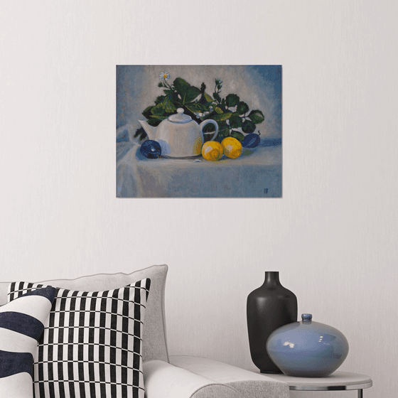 Still Life With Strawberry Flowers