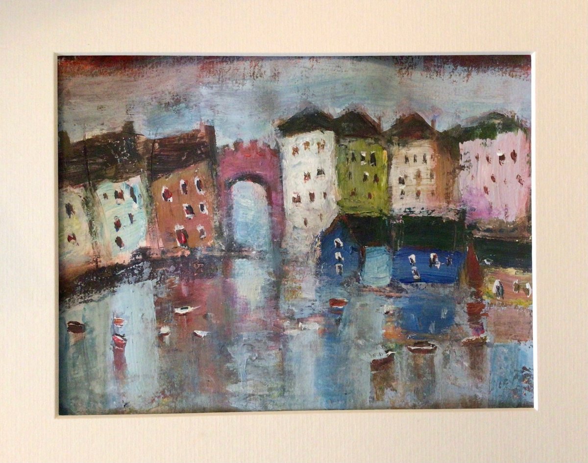 TENBY HARBOUR REFLECTIONS by Roma Mountjoy