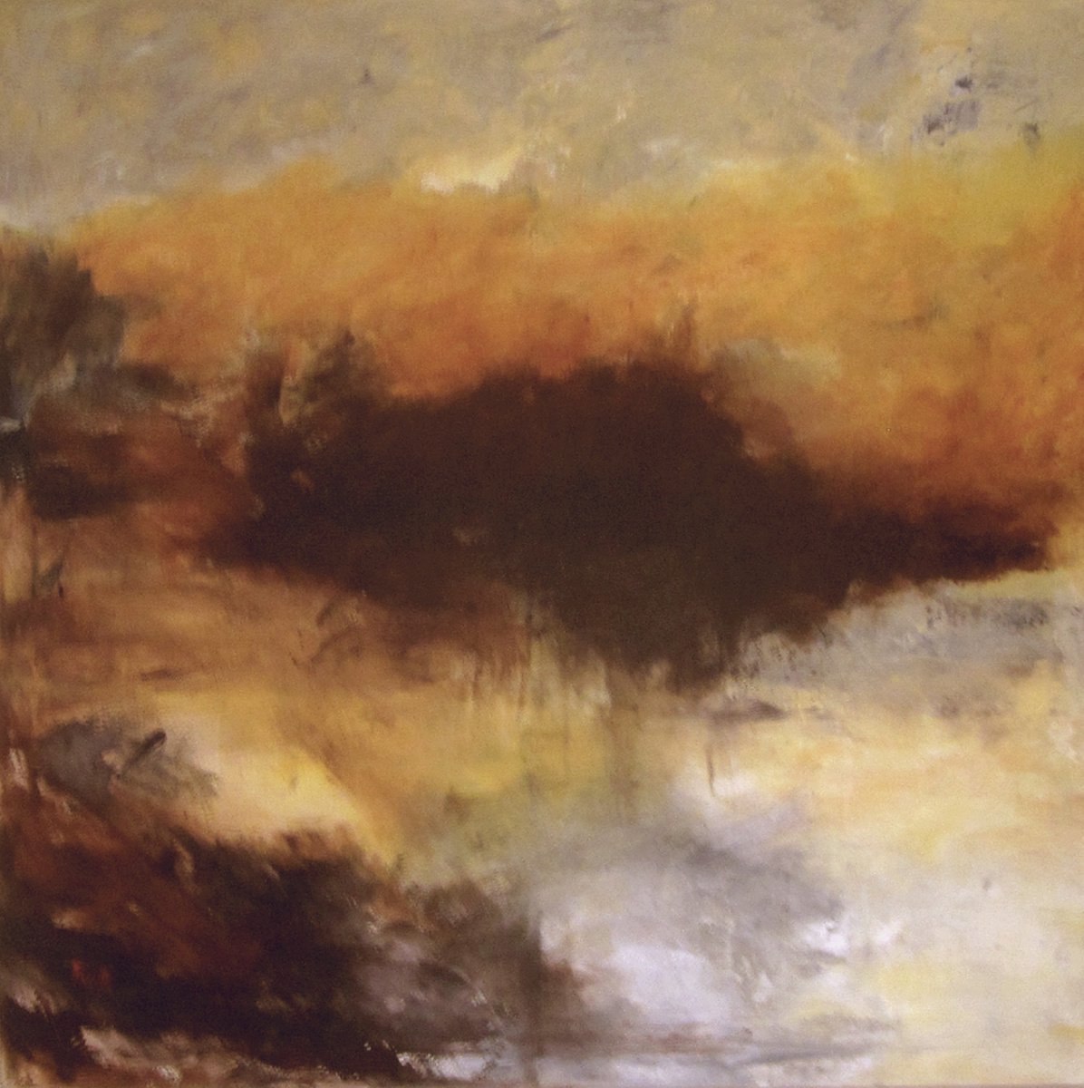 Organic Abstract Acrylic Painting By Joseph Piccillo, 40 X 40, Here And There, Original Artwork