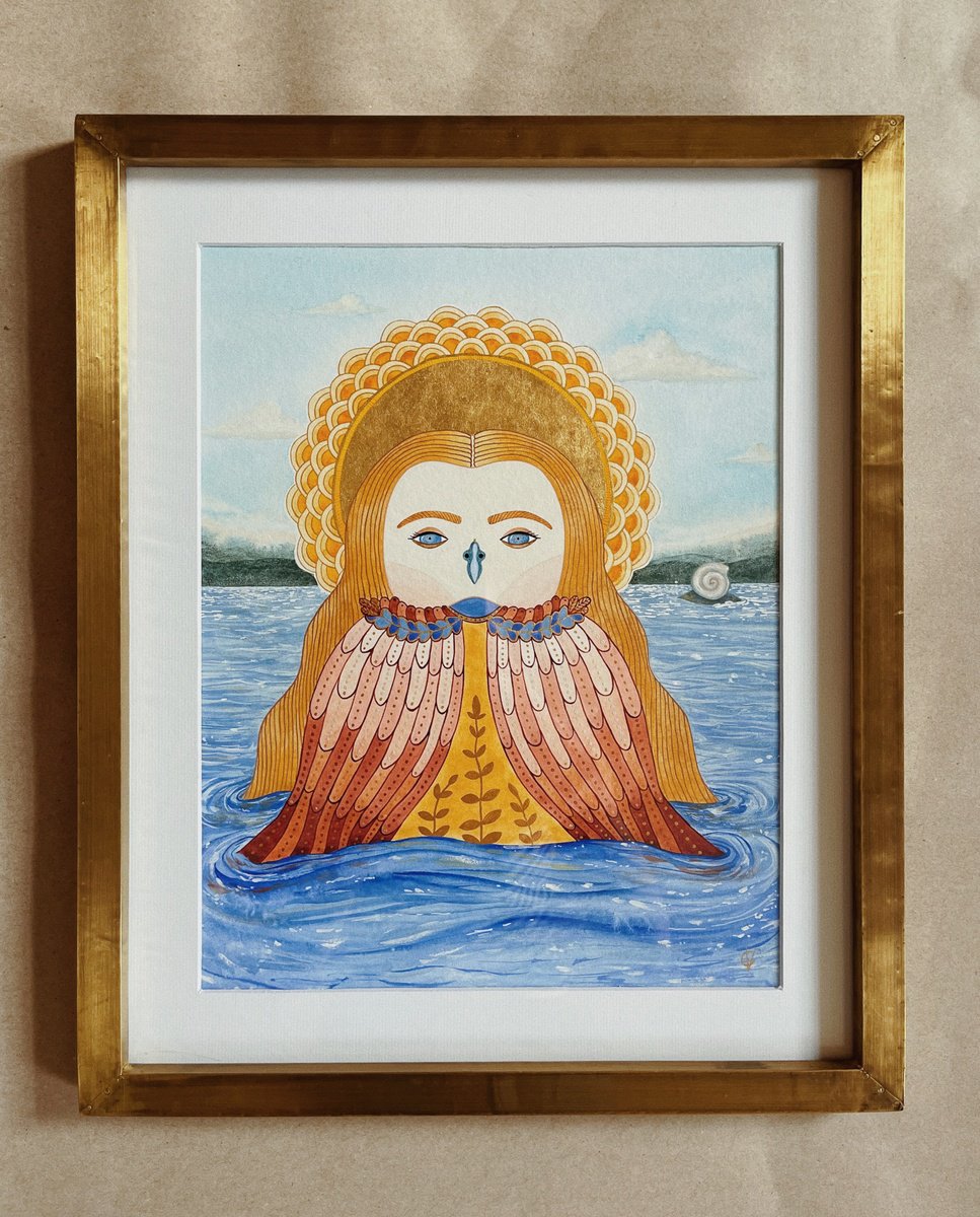 Animal Painting By Eve Devore, 15 X 18, Golden (From The Temple Of My Soul), Original Artwork