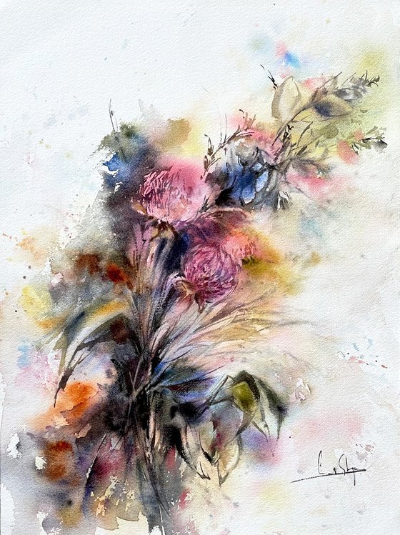 Bouquet, flowers painting