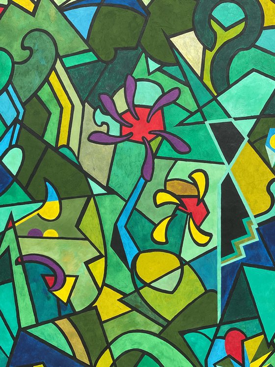 Chaos n. 5 - (Flowers in green)