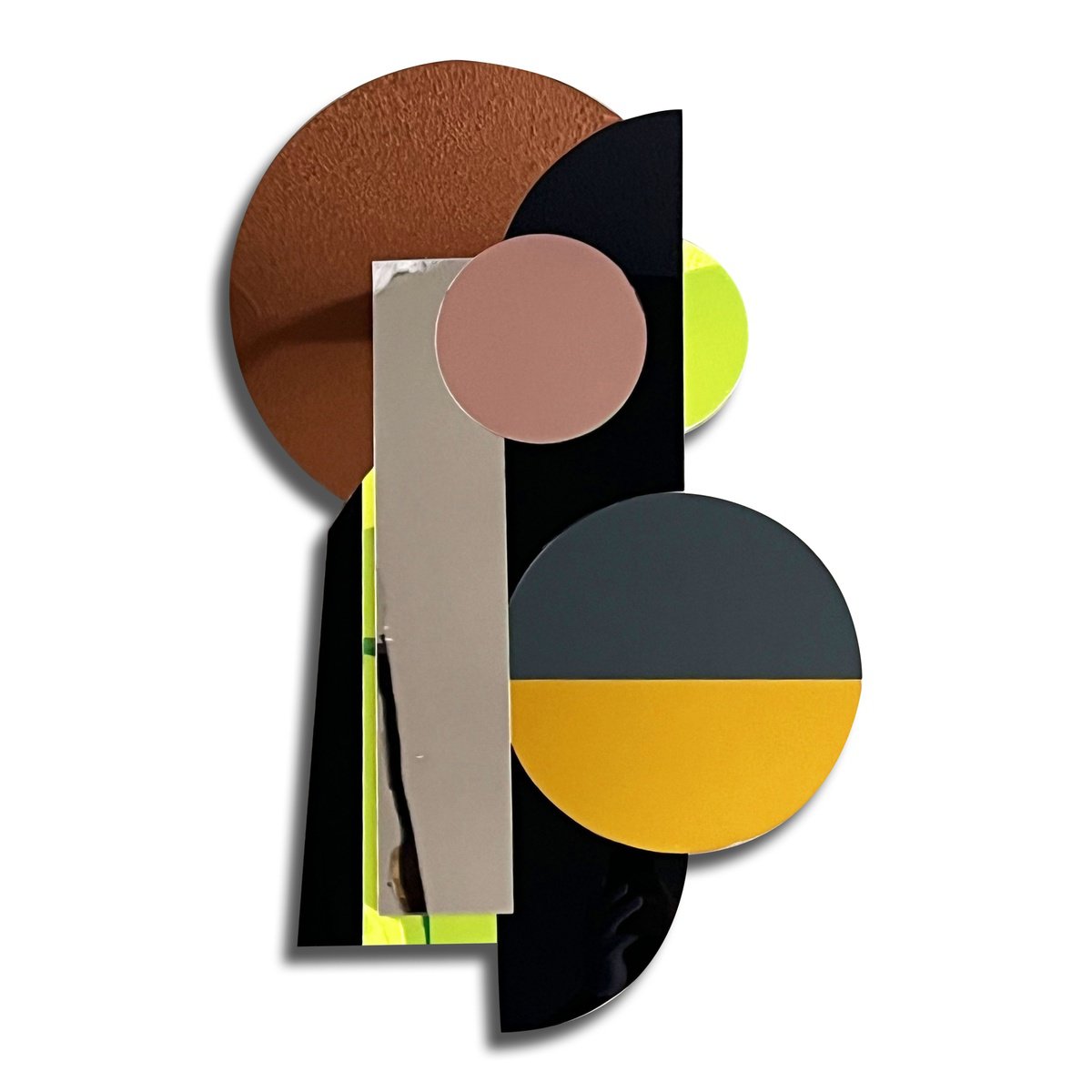 Geometric Abstract Sculpture By Dong Su, 16 X 26, Shadows And Structures #3, Original Artwork