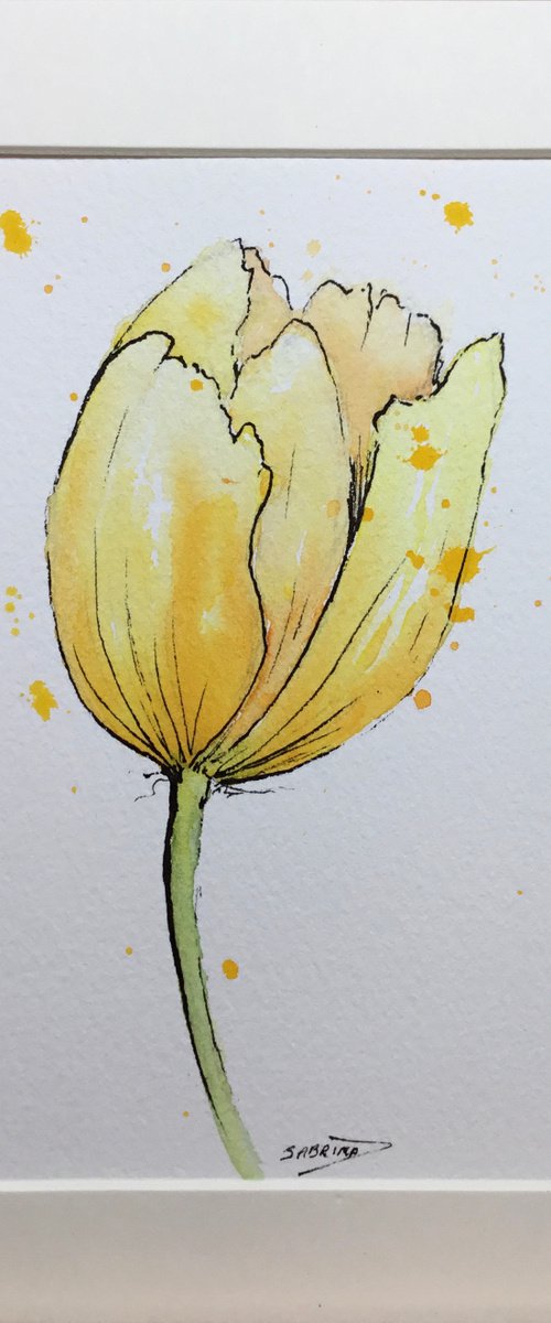 Yellow tulip by Sabrina’s Art