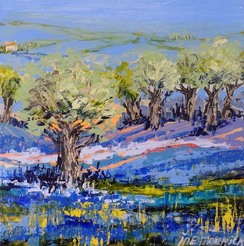 Blue fields - 1 by IneLouise Mourick