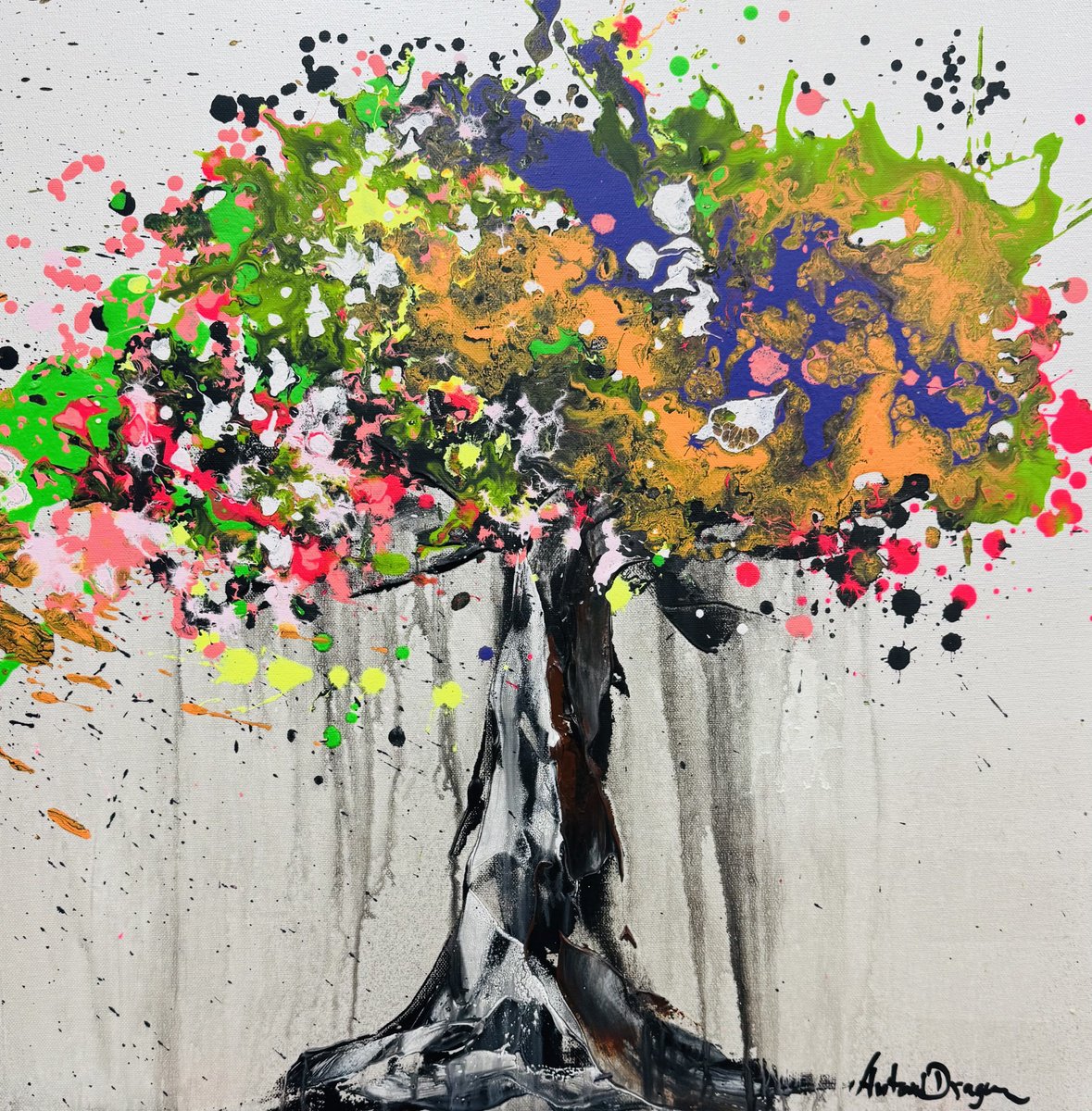  The Dreaming Tree By Antoni Dragan, 24 X 24, Artwork For Sale On Artfinder