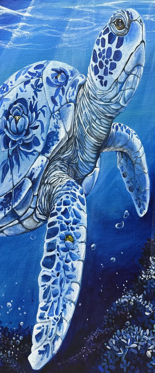Wings Bathed in Blue by KYUNGHWA PARK