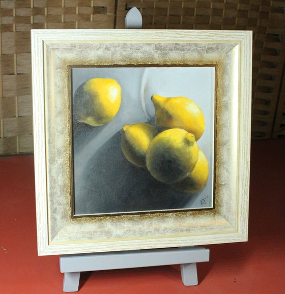 Lemon Still Life, Fruit Art, Framed and Ready to Hang  - Choice in Frame