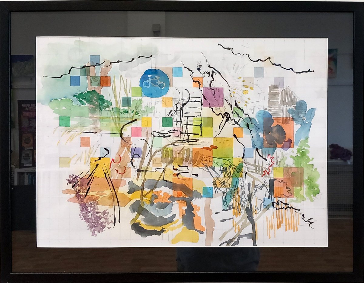 Impressionistic Landscape Watercolour By Adam Grose Ma Pgce, 28 X 22, Seeking Silence, Original Artwork