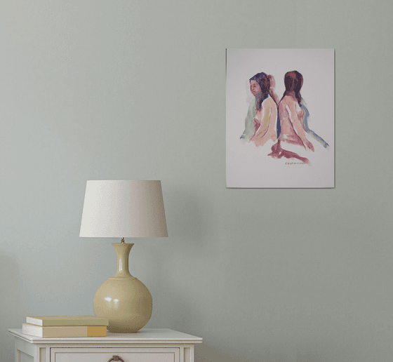 seated nude 2 poses
