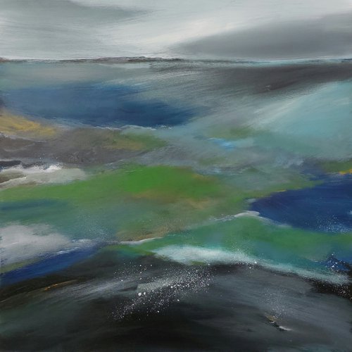The sea touching the coast (08) by Nelly van Nieuwenhuijzen