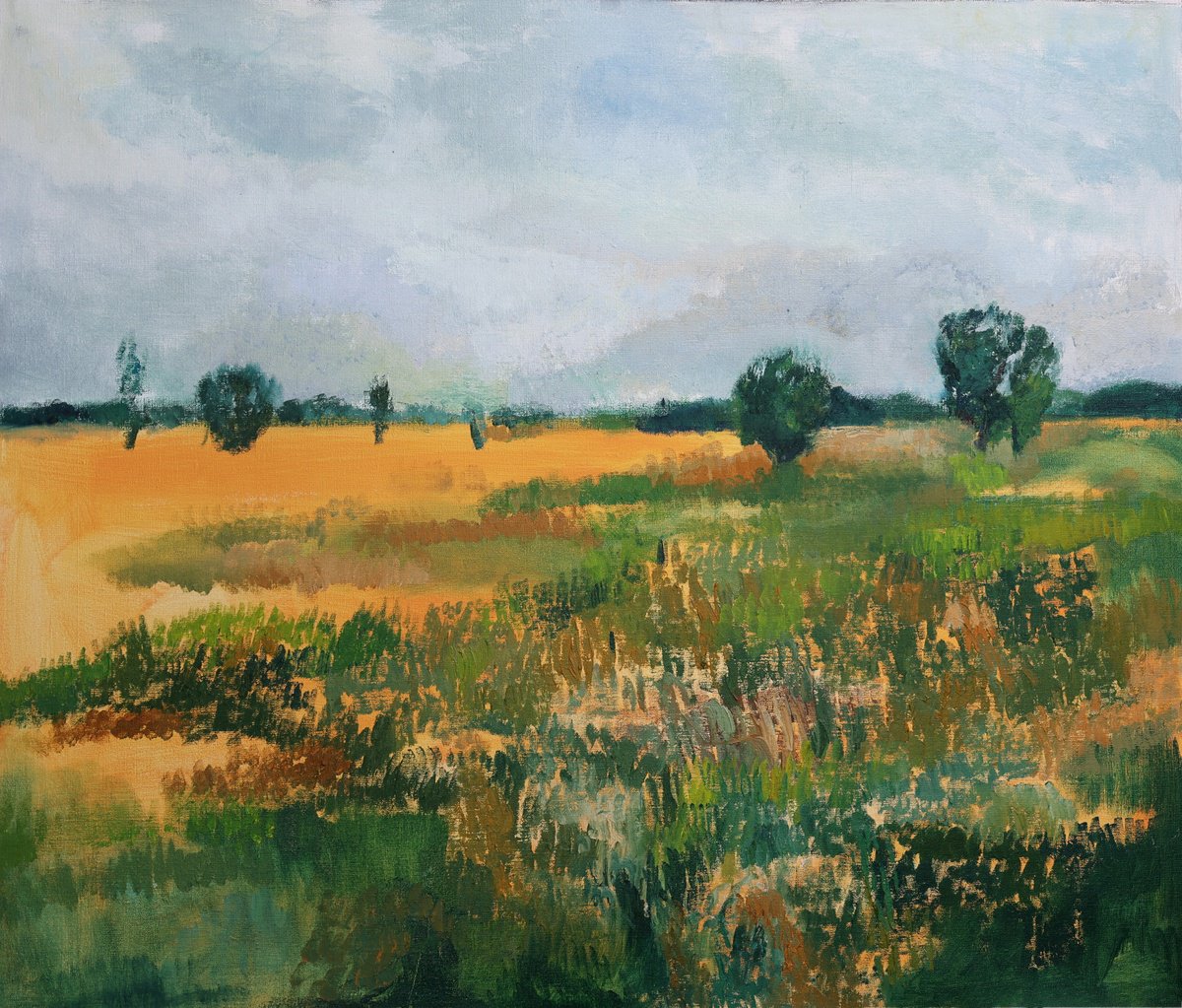 Field By Artem Andreichuk, 39 X 33, Artwork For Sale On Artfinder