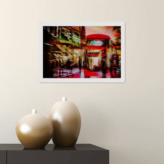 London Views 9. Abstract Red London Buses Limited Edition 1/50 15x10 inch Photographic Print