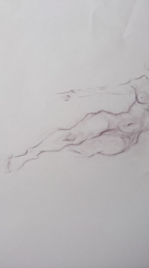 Nude,  gestural by Katerina Kovalova