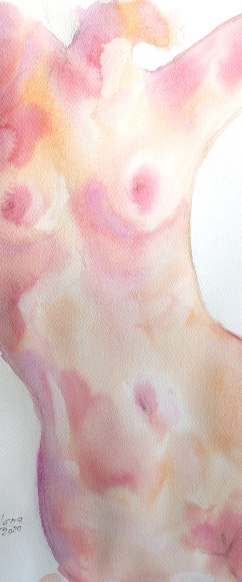 Grace VI. Series of Nude Bodies Filled with the Scent of Color /  ORIGINAL PAINTINGI by Salana Art