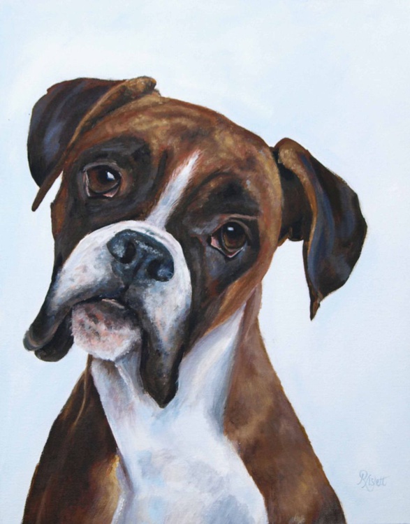 Max Boxer Acrylic Painting By Ruth Aslett Artfinder