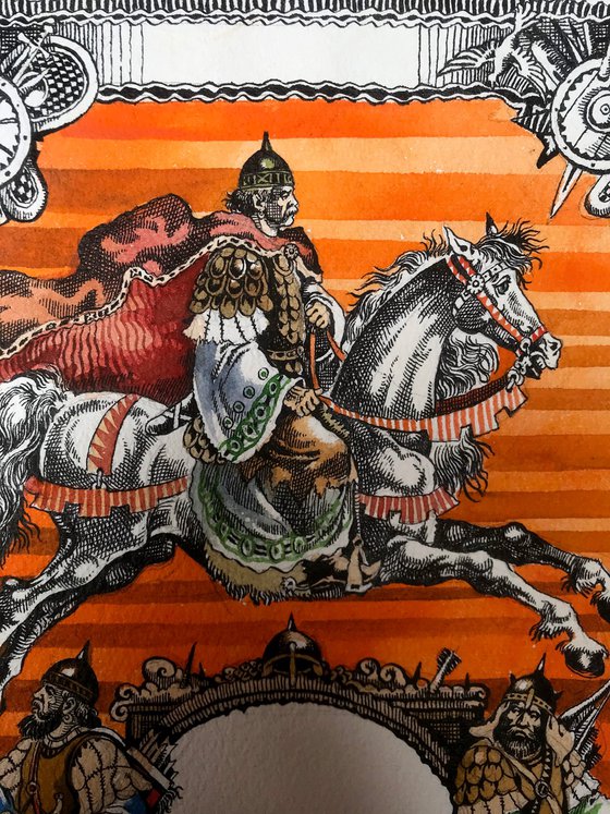 King on horseback