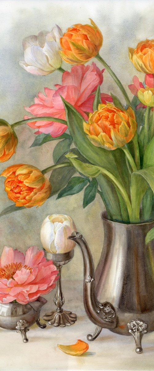 Breakfast with Tulips by Yulia Krasnov