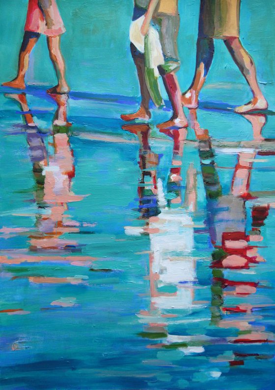 At the beach  #2 AP / 70 X 50 cm