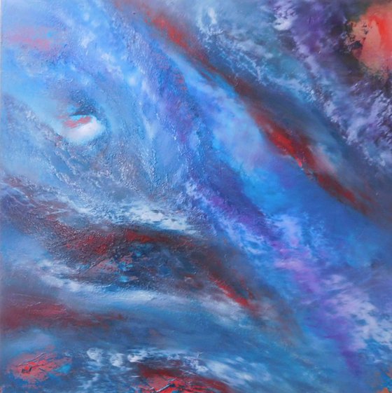 Nebula - 50x50 cm,  Original abstract painting, oil on canvas